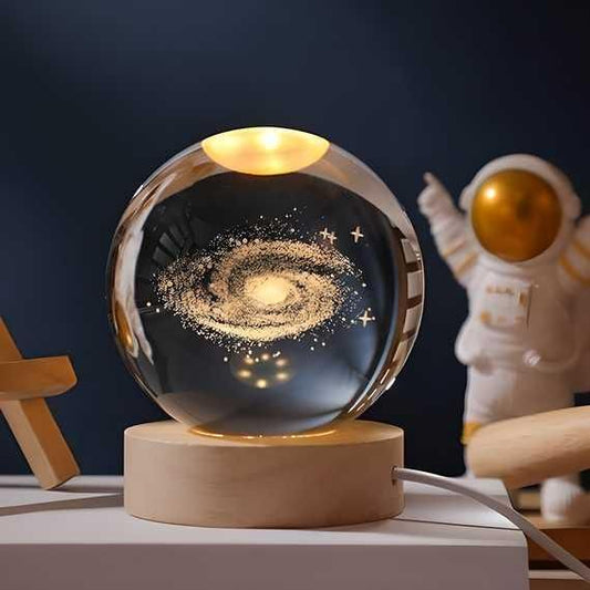 CrystalSphere™ Lamp – 3D LED Decorative Crystal Light