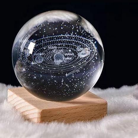 CrystalSphere™ Lamp – 3D LED Decorative Crystal Light