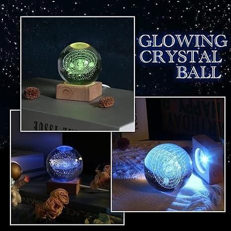 CrystalSphere™ Lamp – 3D LED Decorative Crystal Light